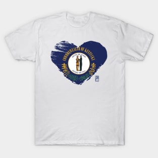 U.S. State - I Love Kentucky - Kentucky Flag T-Shirt